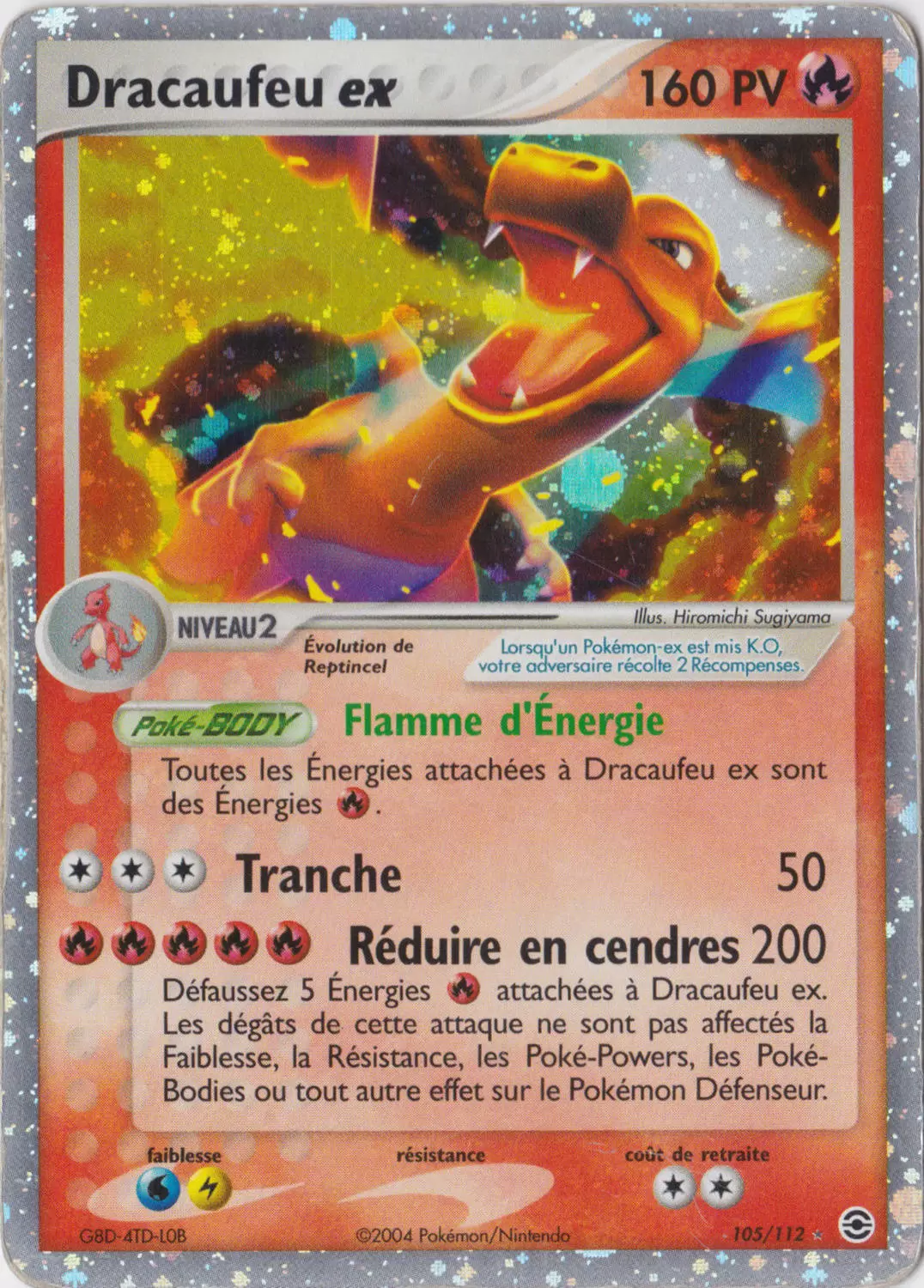 Dracaufeu Ex Carte Pokemon 105 112 Ex Rouge Feu Vert Feuille