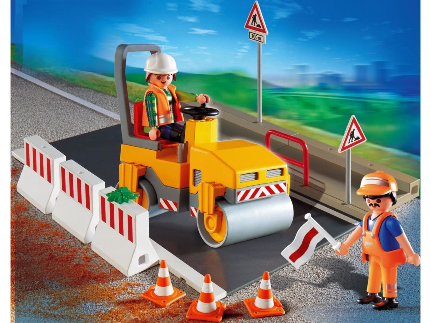 playmobil chantier route