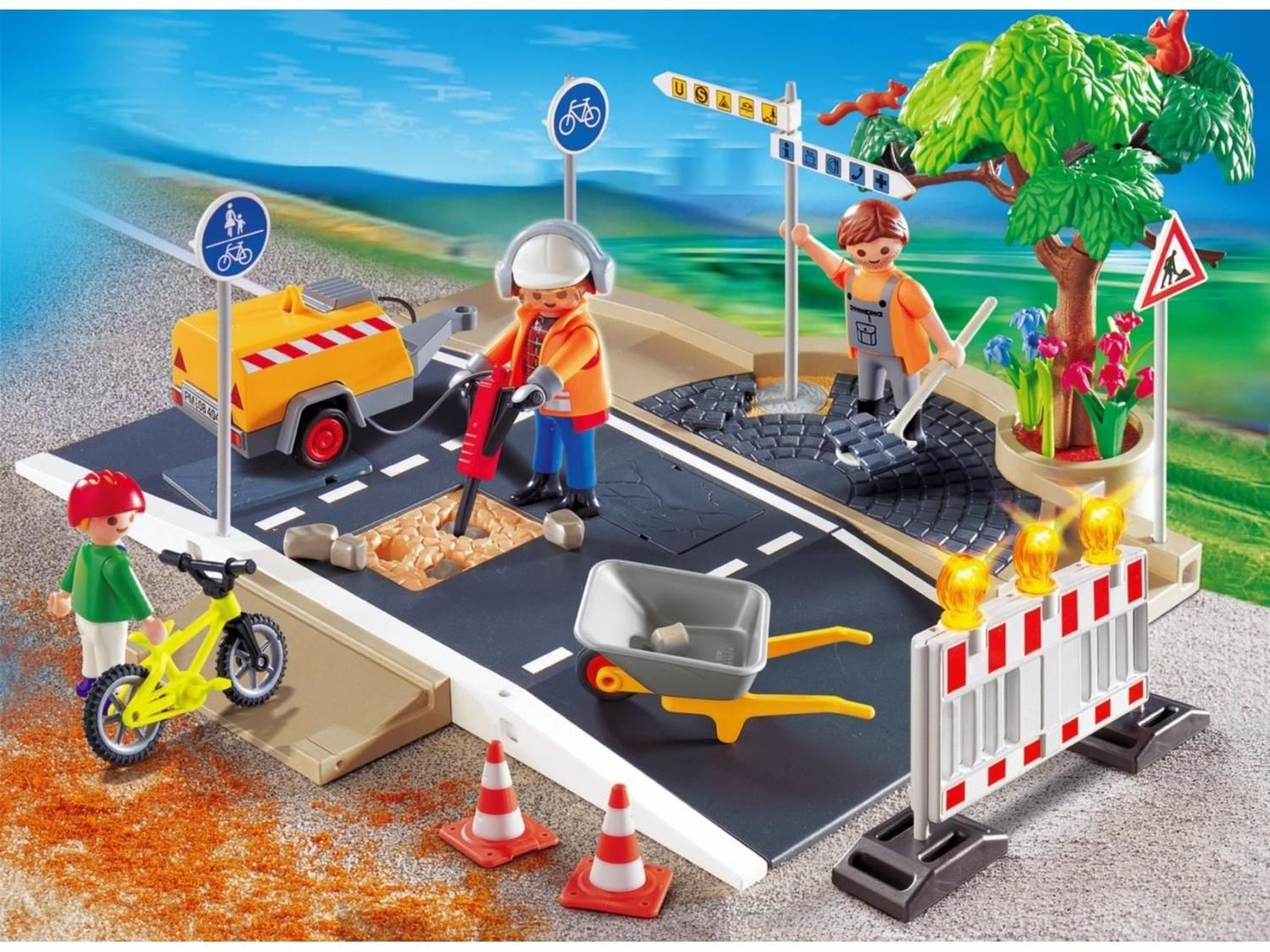playmobil chantier route