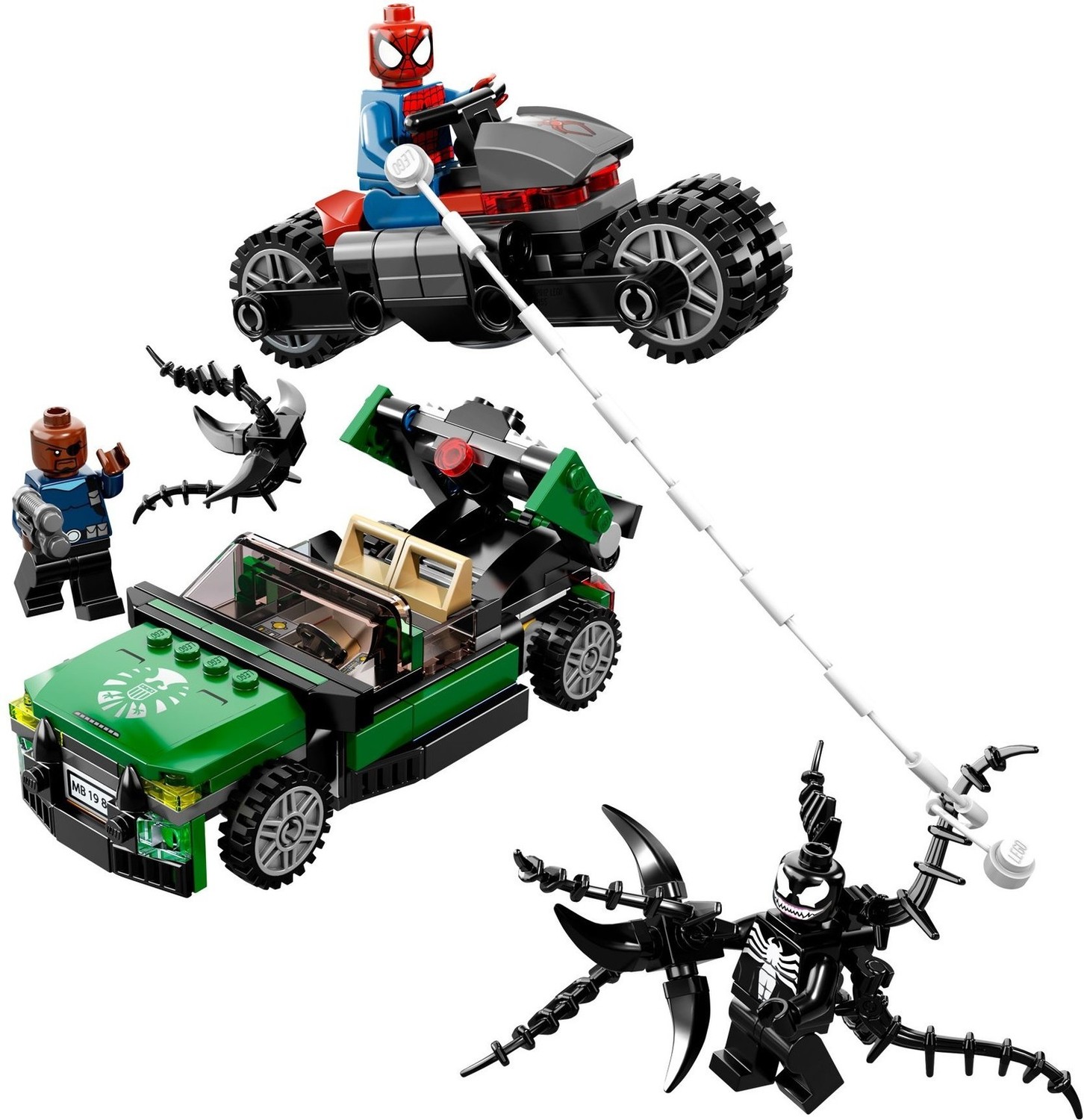 lego spiderman cycle chase