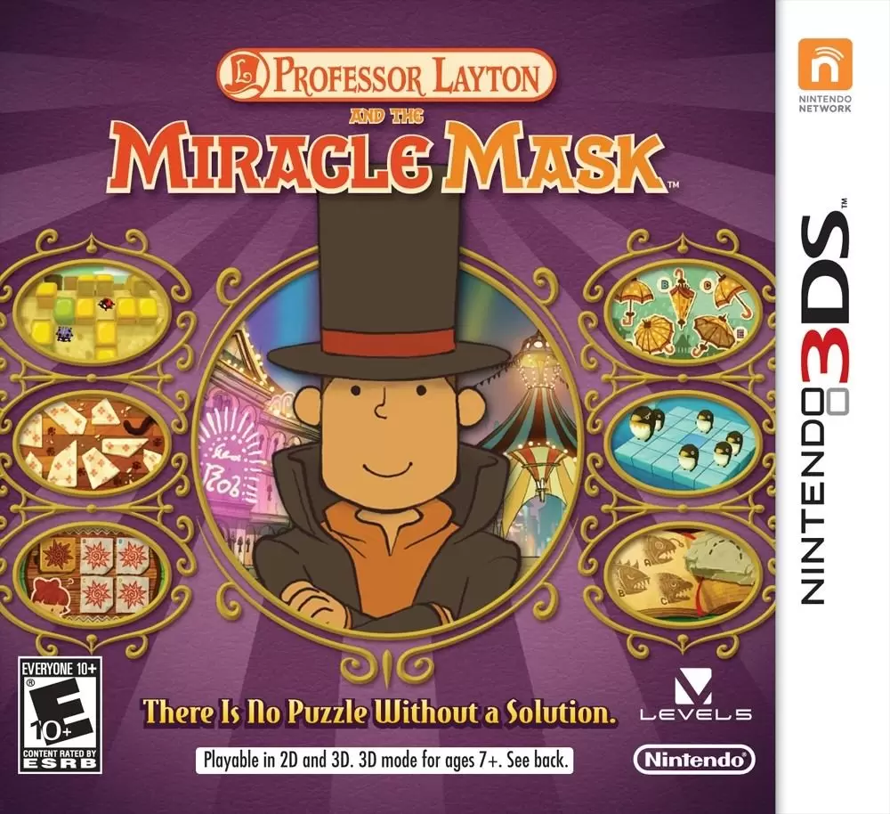 Nintendo 2DS / 3DS Games - Professor Layton and the Miracle Mask