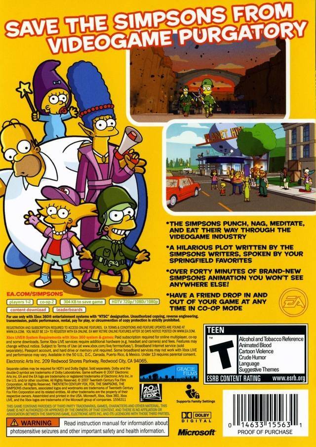 simpsons xbox 360