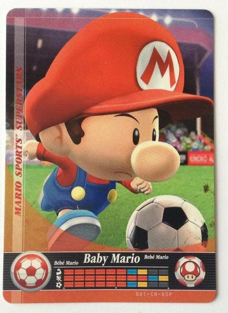 Cartes Mario Sports Superstars - Amiibo - Bébé Mario (Soccer)