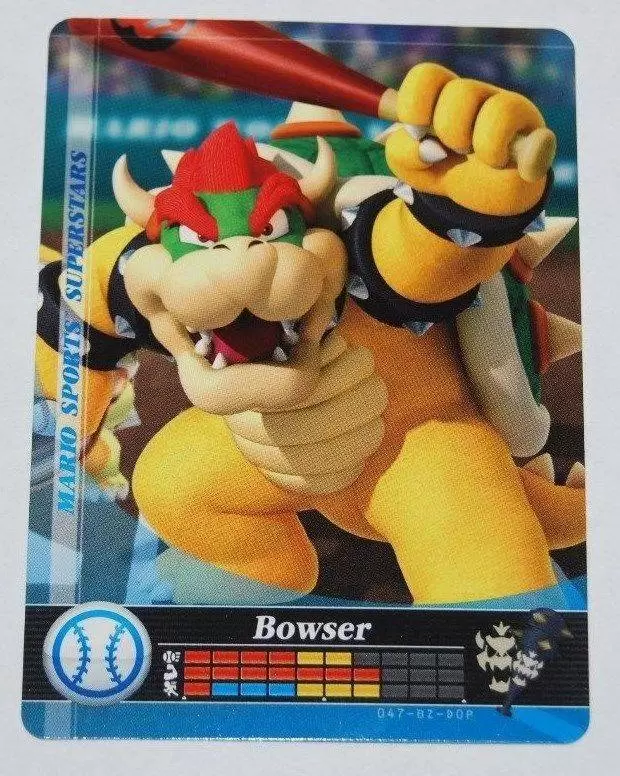 Mario Sports Superstars Cards - Amiibo - Bowser (Baseball)