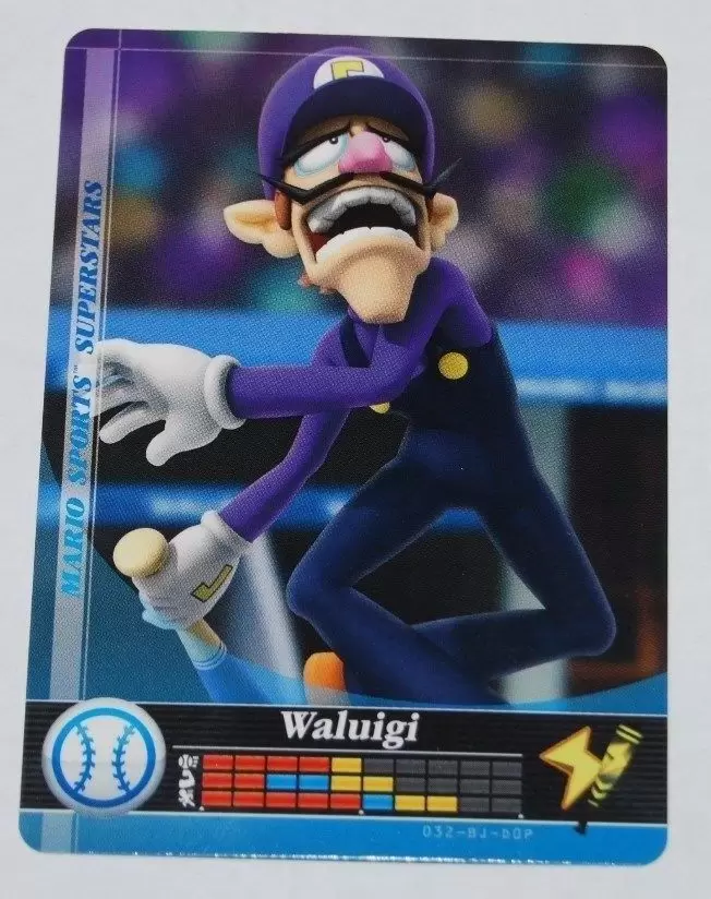 Mario Sports Superstars Cards - Amiibo - Waluigi (Baseball)