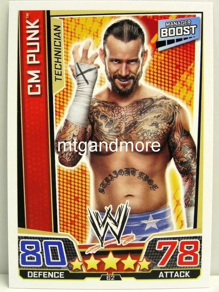 WWE Slam Attax Superstars Trading Cards - CM Punk