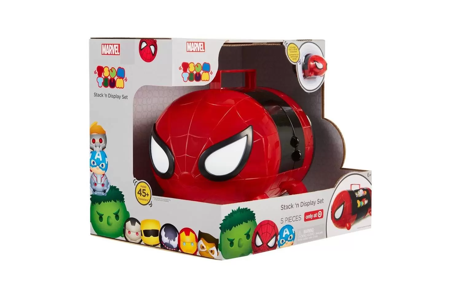 Tsum Tsum Jakks Pacific Exclusive And Sets - Spider-Man Black and Red Stack N Display Case