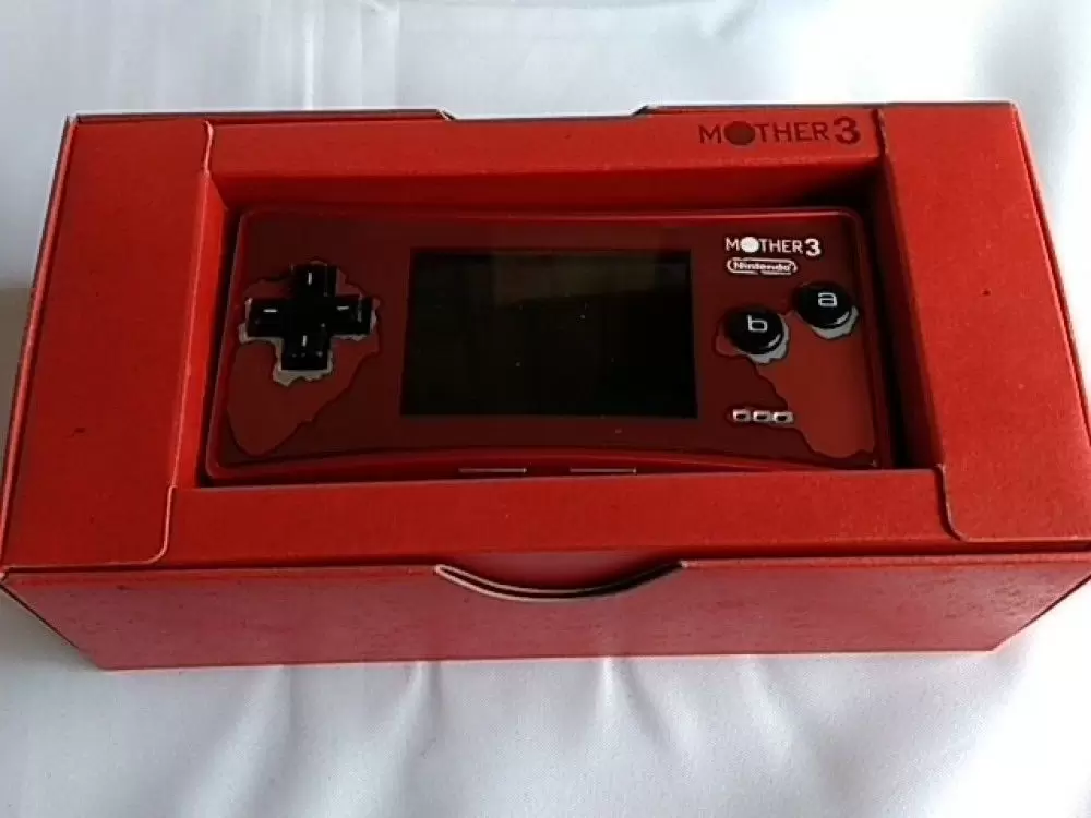 Game Boy Micro - Game Boy Micro Mother 3 - Red with Red Worn Faceplate