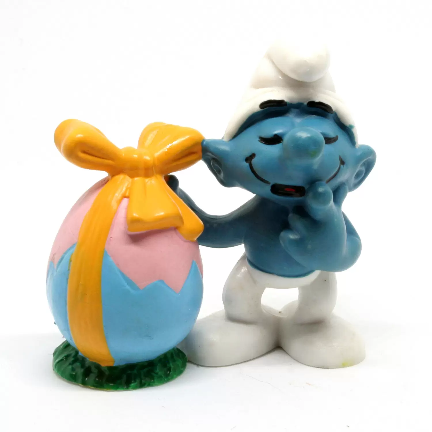 Figurines Schtroumpfs Schleich - Schtroumpf avec un œuf de pâques (bleu & rose)
