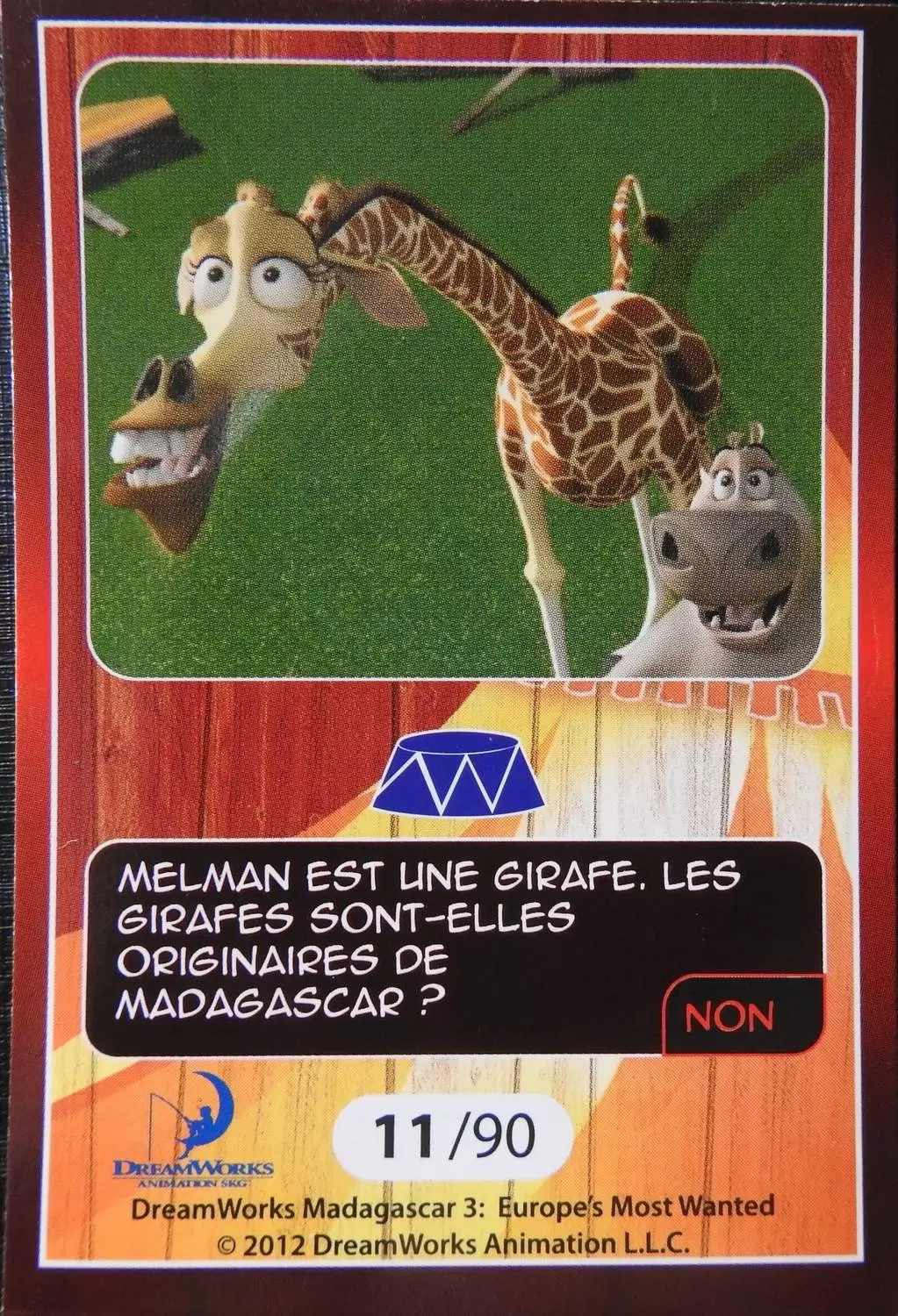 Le Collector Madagascar 3 (CORA / Match) - MELMAN - Question 2
