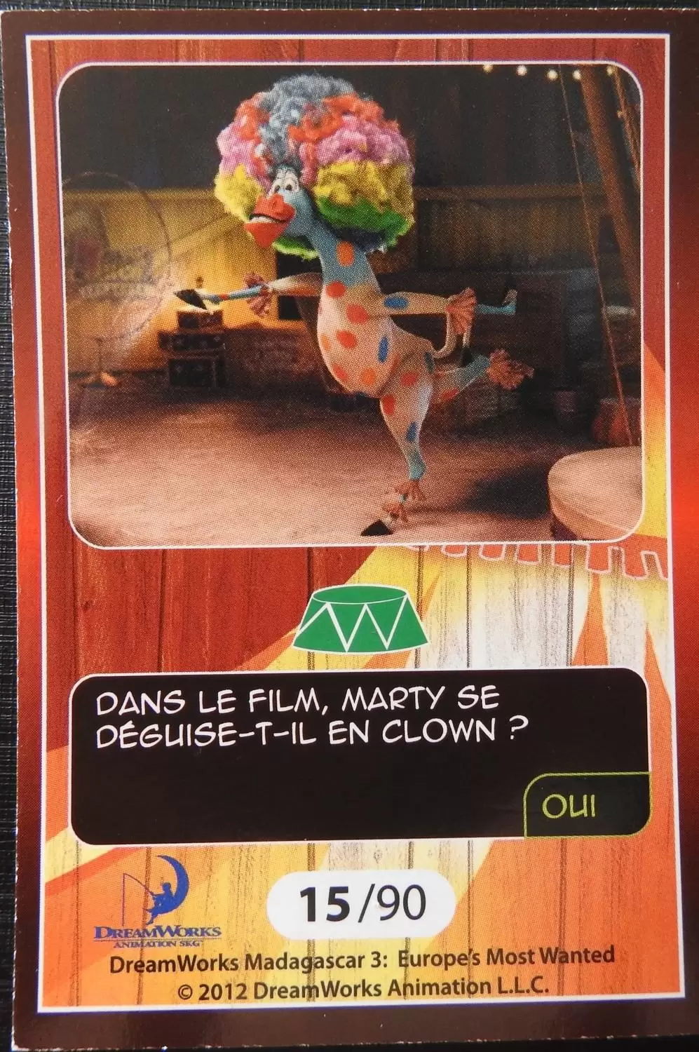 Le Collector Madagascar 3 (CORA / Match) - MARTY - Question 1