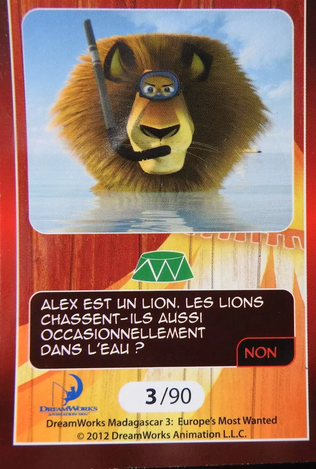 Le Collector Madagascar 3 (CORA / Match) - ALEX - Question 1