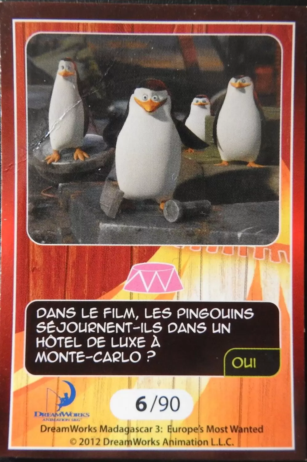 Le Collector Madagascar 3 (CORA / Match) - LES PINGOUINS  - Question 3
