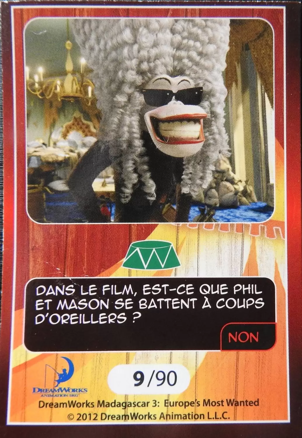 Le Collector Madagascar 3 (CORA / Match) - Carte C9 - Question 2