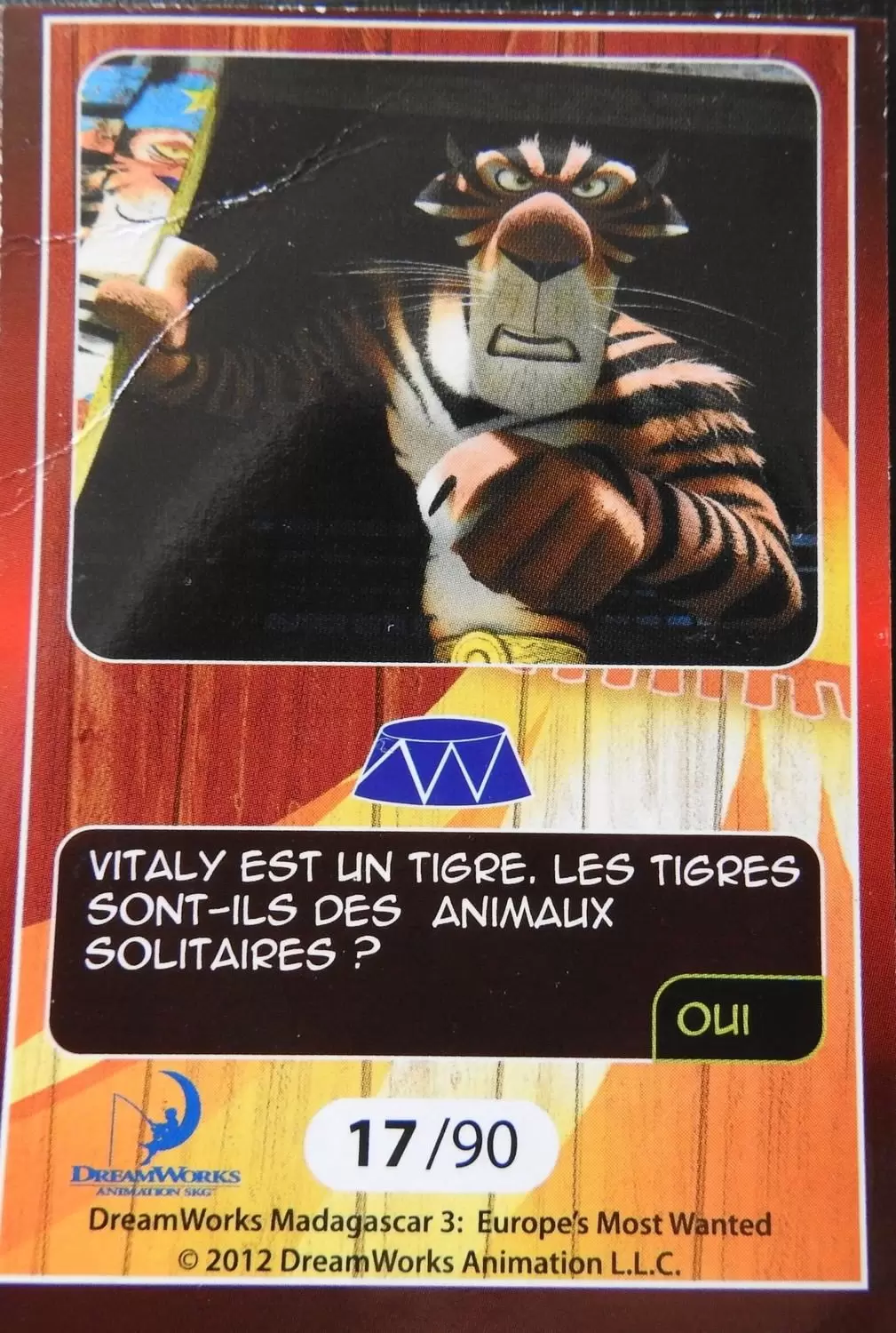 Le Collector Madagascar 3 (CORA / Match) - VITALY - Question 4