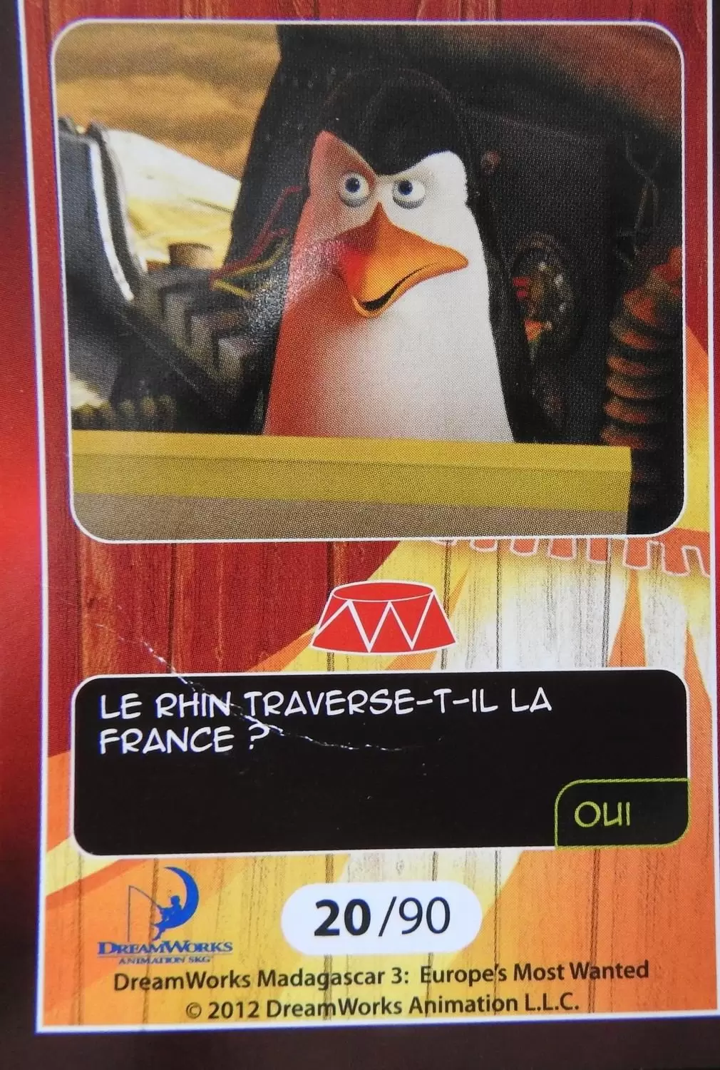 Le Collector Madagascar 3 (CORA / Match) - KOWALSKI - Question 2