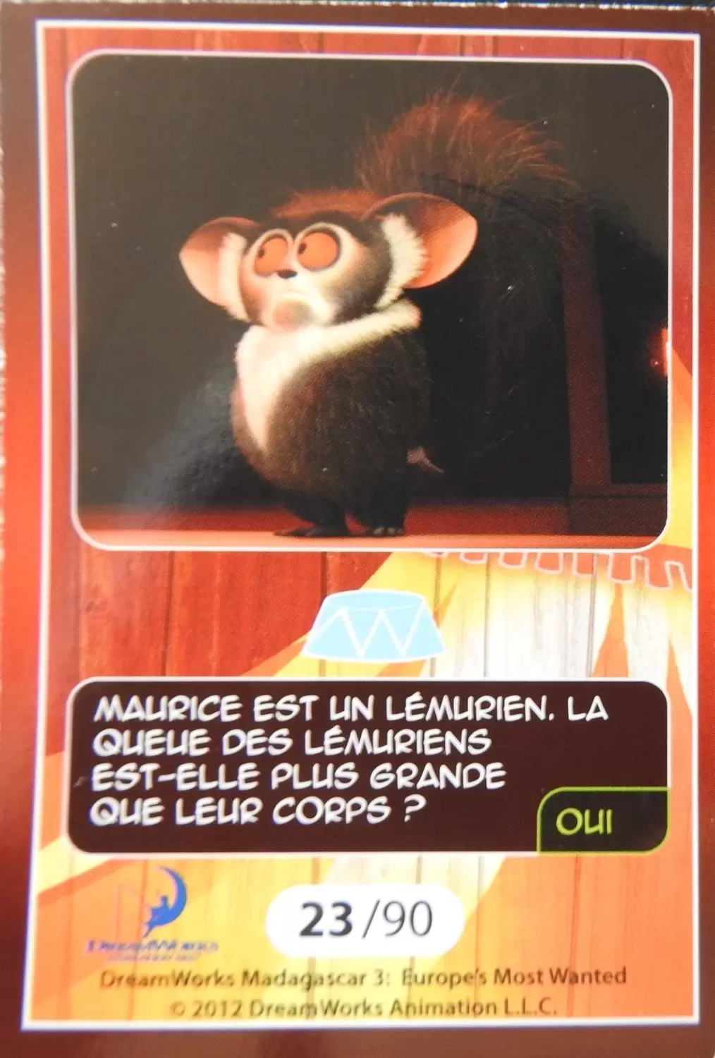 Le Collector Madagascar 3 (CORA / Match) - MAURICE - Question 2