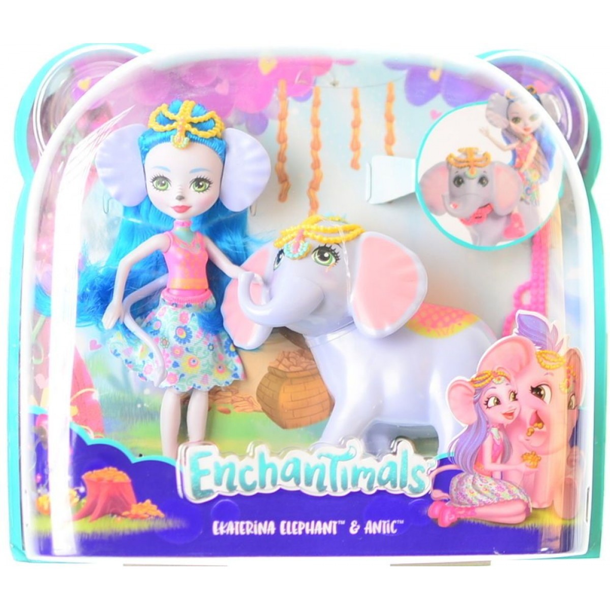 Enchantimals Ekaterina Elephant Doll /& Antic Mattel FKY73