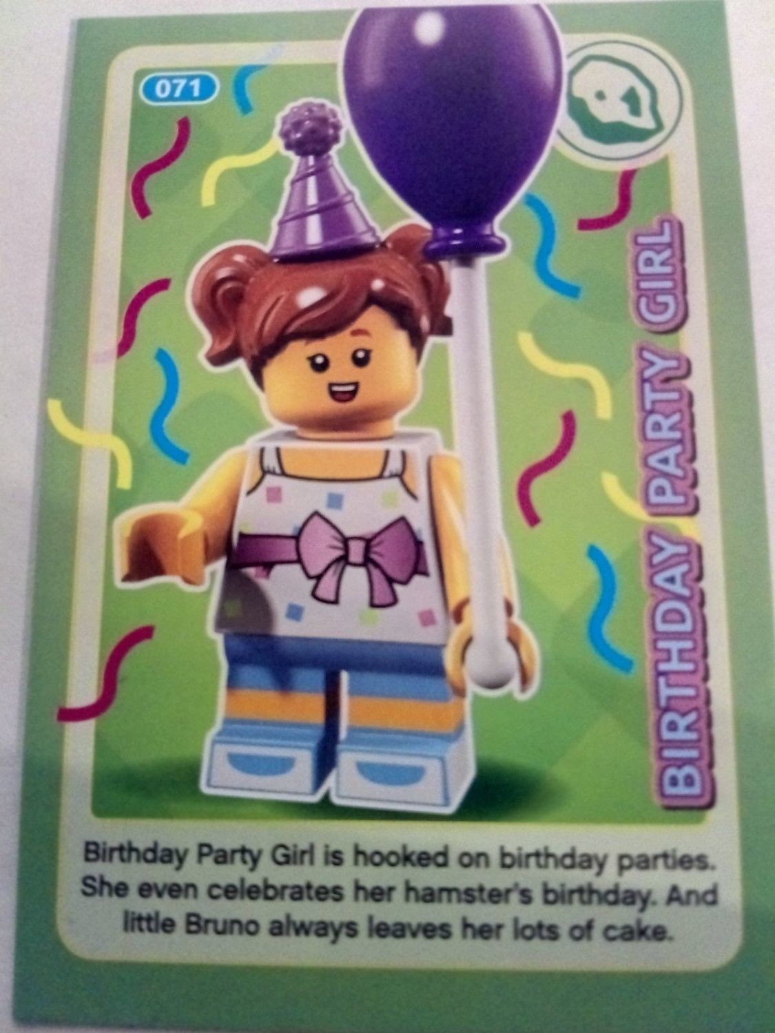 Birthday Party Girl Sainsburys Lego Incredible Inventions 2018 Card 0071