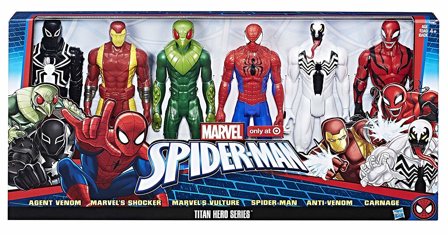 SpiderMan Pack 6 Figures Titan Hero Series action figure