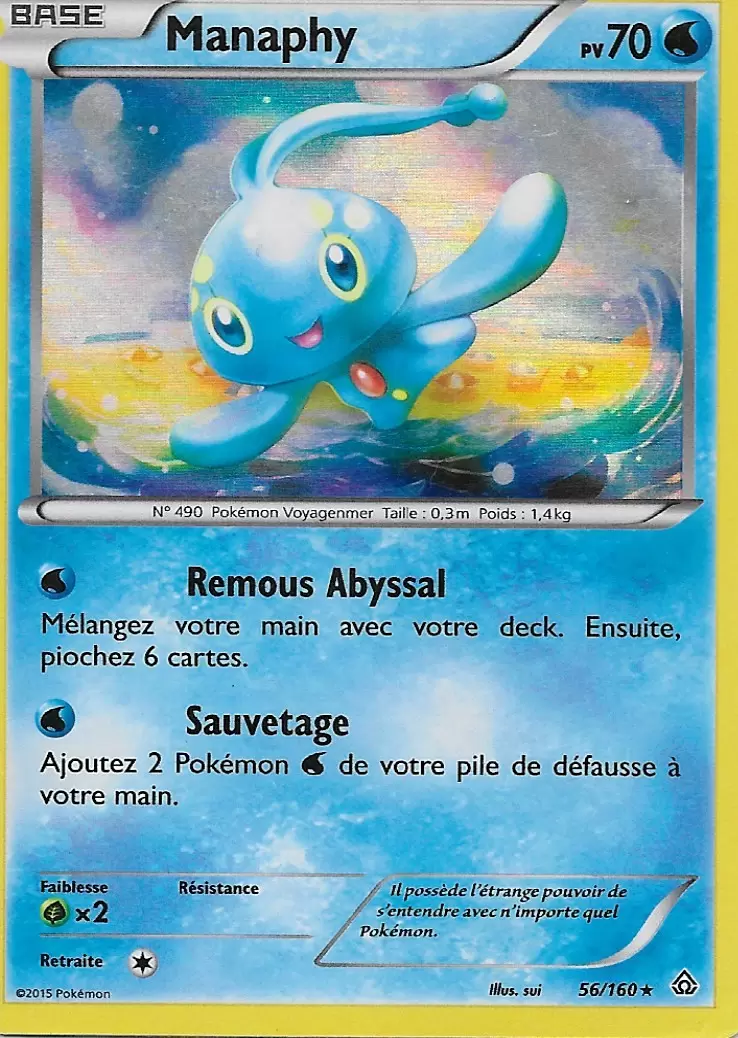 Pokémon XY Primo Choc - Manaphy Holographique