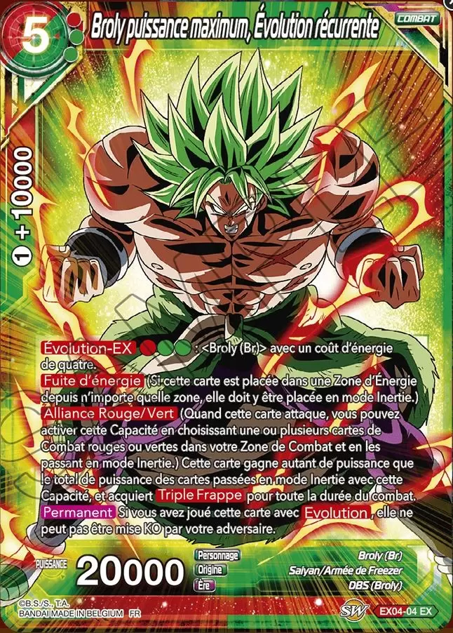 Expansion Set - Unity of Saiyans [EX04] - Unity of Destruction [EX05] - Broly puissance maximum, Evolution récurrente