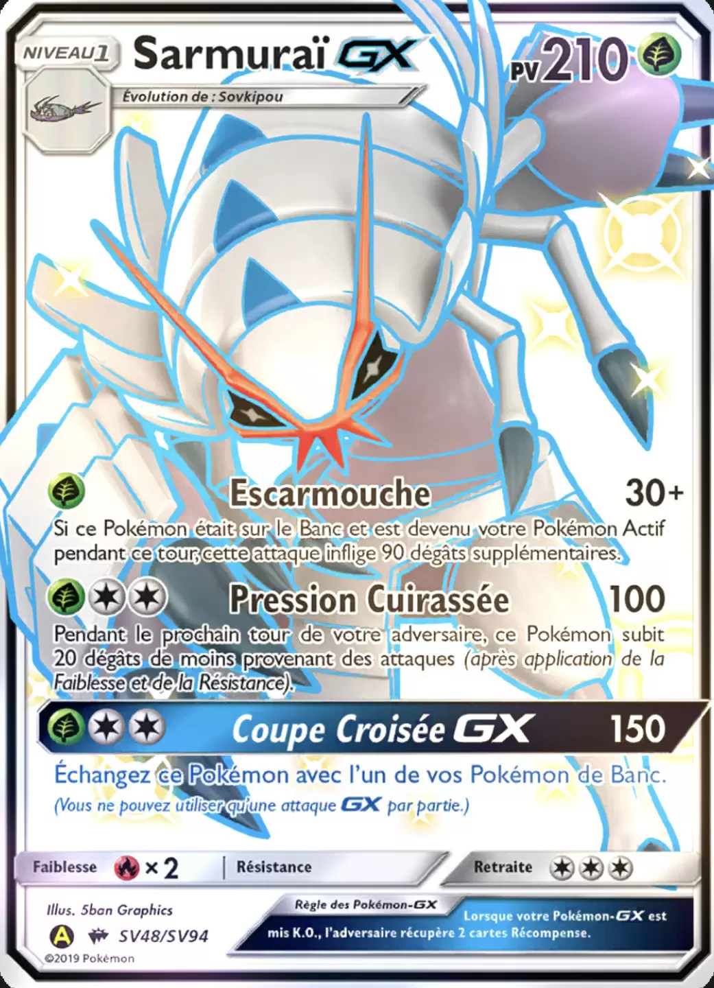 Reshiram GX - carte Pokémon SV51/SV94 Cartes Pokémon Alternatives