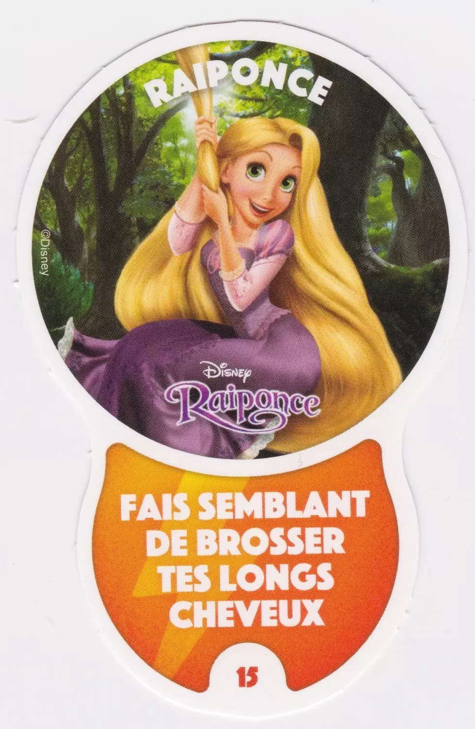 Cartes Auchan : Les Défis (Disney) - Fais semblant de brosser tes longs cheveux