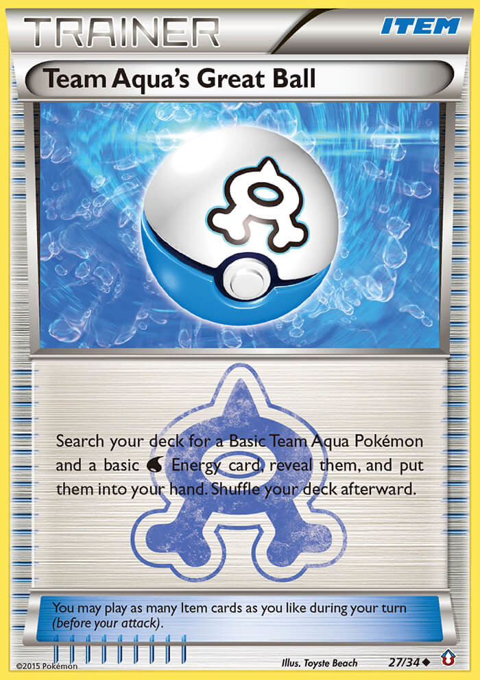 Team Aqua S Great Ball Xy Double Crisis Pokemon Card 27 34