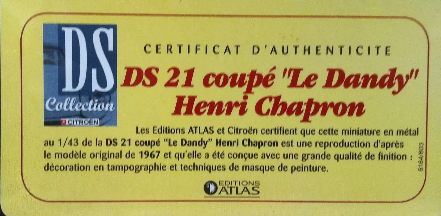 Citroen DS Collection - Editions Atlas - La DS 21 coupé \