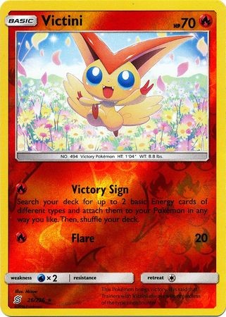 Victini Reverse Unified Minds Pokemon Card 26 236