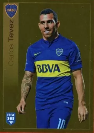 Sticker 319 a/b Boca Juniors Panini FIFA365 2019 Carlos Tevez 