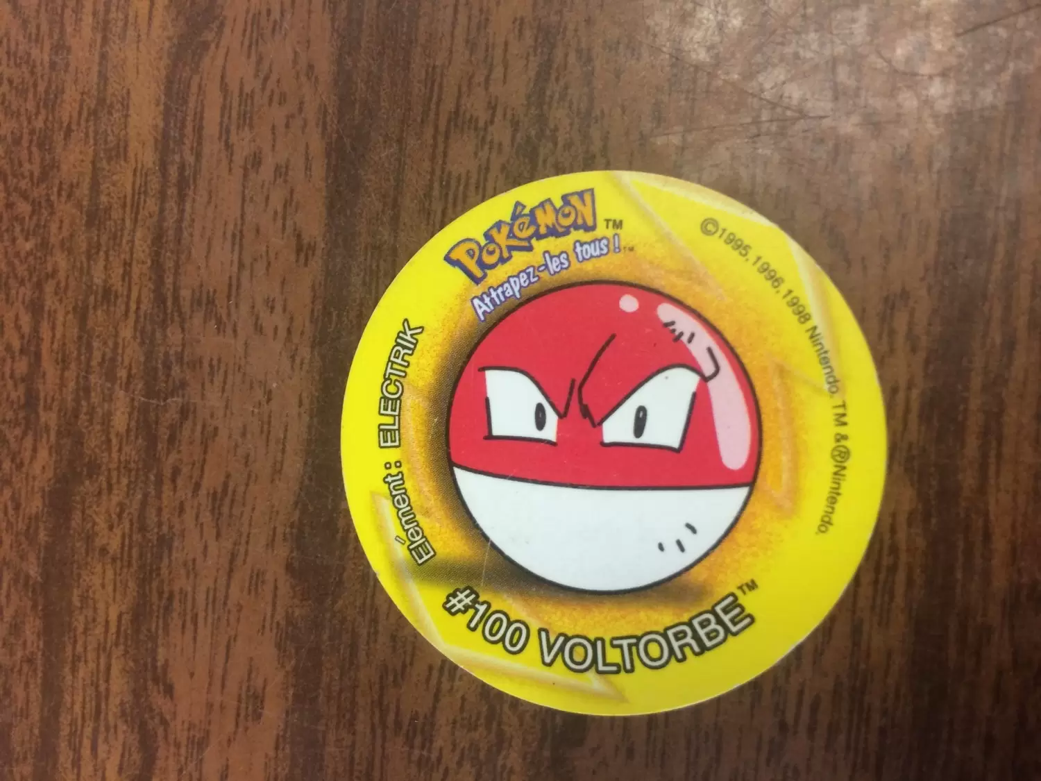 Tazo Pokémon- Cheetos- série 1 - 100 - Voltorbe