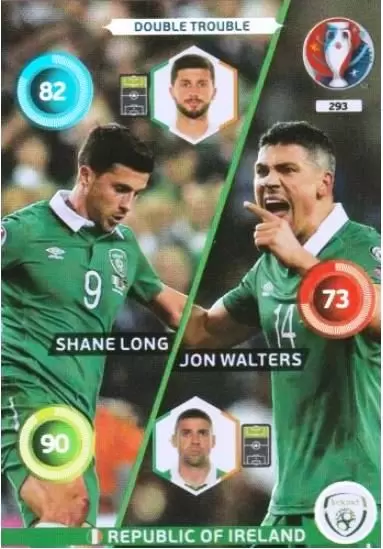 Adrenalyn XL - Euro 2016 - Shane Long / Jon Walters - Republic of Ireland