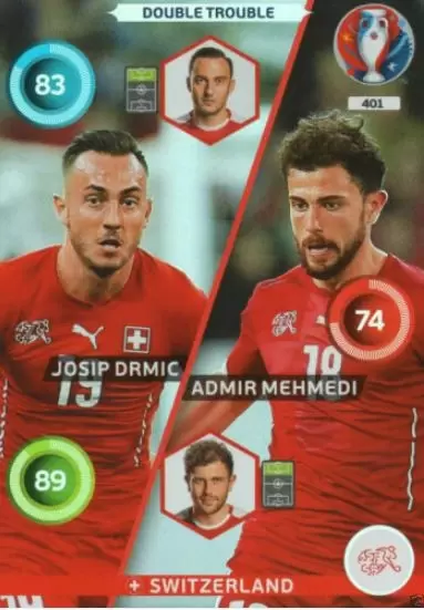 Adrenalyn XL - Euro 2016 - Josip Drmić / Admir Mehmedi - Switzerland