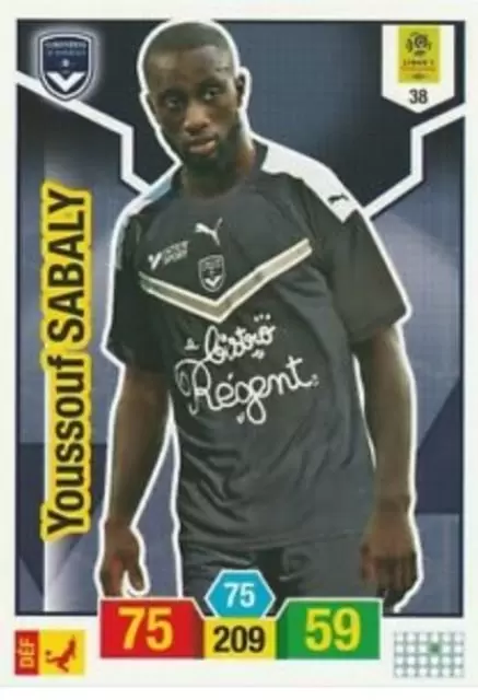 Adrenalyn XL - LIGUE 1 2019-20 - Youssouf Sabaly - FC Girondins de Bordeaux