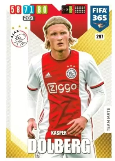 FIFA 365 : 2020 Adrenalyn XL - Kasper Dolberg - AFC Ajax