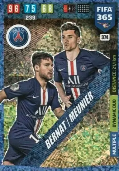FIFA 365 : 2020 Adrenalyn XL - Juan Bernat / Thomas Meunier - Paris Saint-Germain