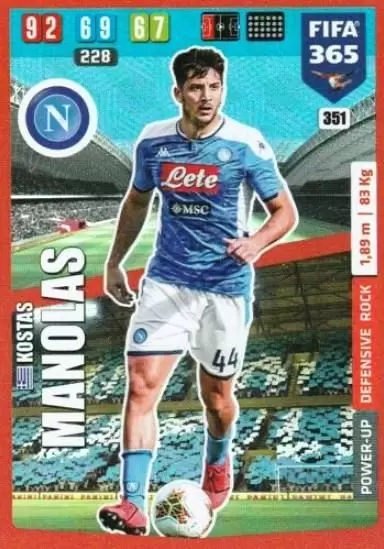 FIFA 365 : 2020 Adrenalyn XL - Kostas Manolas - SSC Napoli
