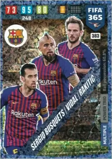 FIFA 365 : 2020 Adrenalyn XL - Sergio Busquets / Arturo Vidal / Ivan Rakitić - FC Barcelona