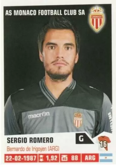 Foot 2013-2014 (France) - Sergio Romero - AS Monaco
