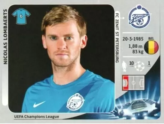 UEFA Champions League 2012/2013 - Nicolas Lombaerts - FC Zenit St Petersburg