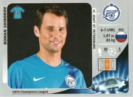 UEFA Champions League 2012/2013 - Roman Shirokov - FC Zenit St Petersburg