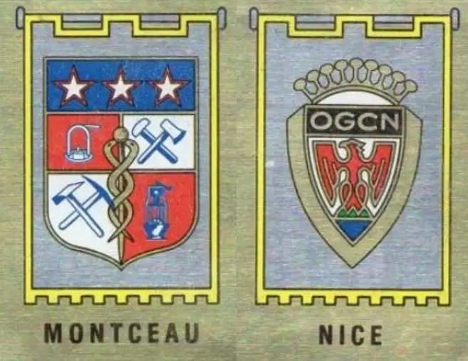 Football 83 - Ecusson Montceau / Nice - Division 1 (Groupe B)