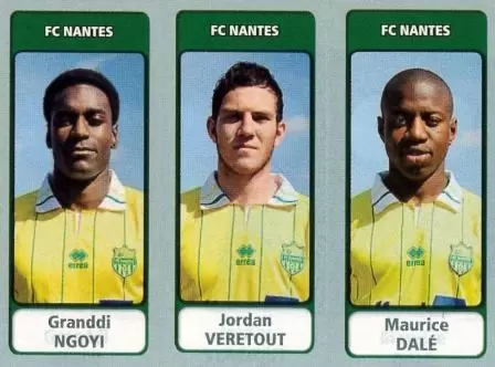 Foot 2011-12 (France) - Granddi Ngoyi / Jordan Veretout / Maurice Dalé - FC Nantes