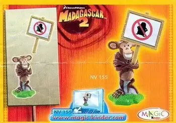 Madagascar 2 - Bpz Singe et pancarte