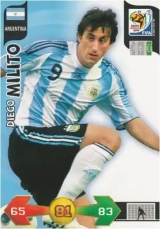 Adrenalyn XL South Africa 2010 - Diego Milito - Argentina