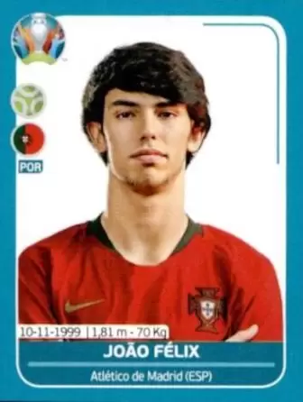Joao Felix Panini EM EURO 2020 Tournament 2021 Sticker 657 Cristiano Ronaldo 