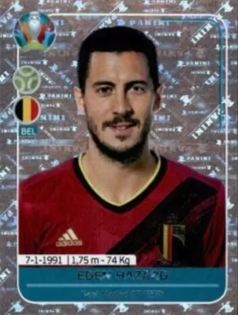 Eden Hazard Sticker BEL6 EM 2020 Preview Belgien 