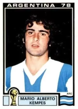 Argentina 78 Mario Alberto Kempes #107 World Cup Story Panini Sticker C350 